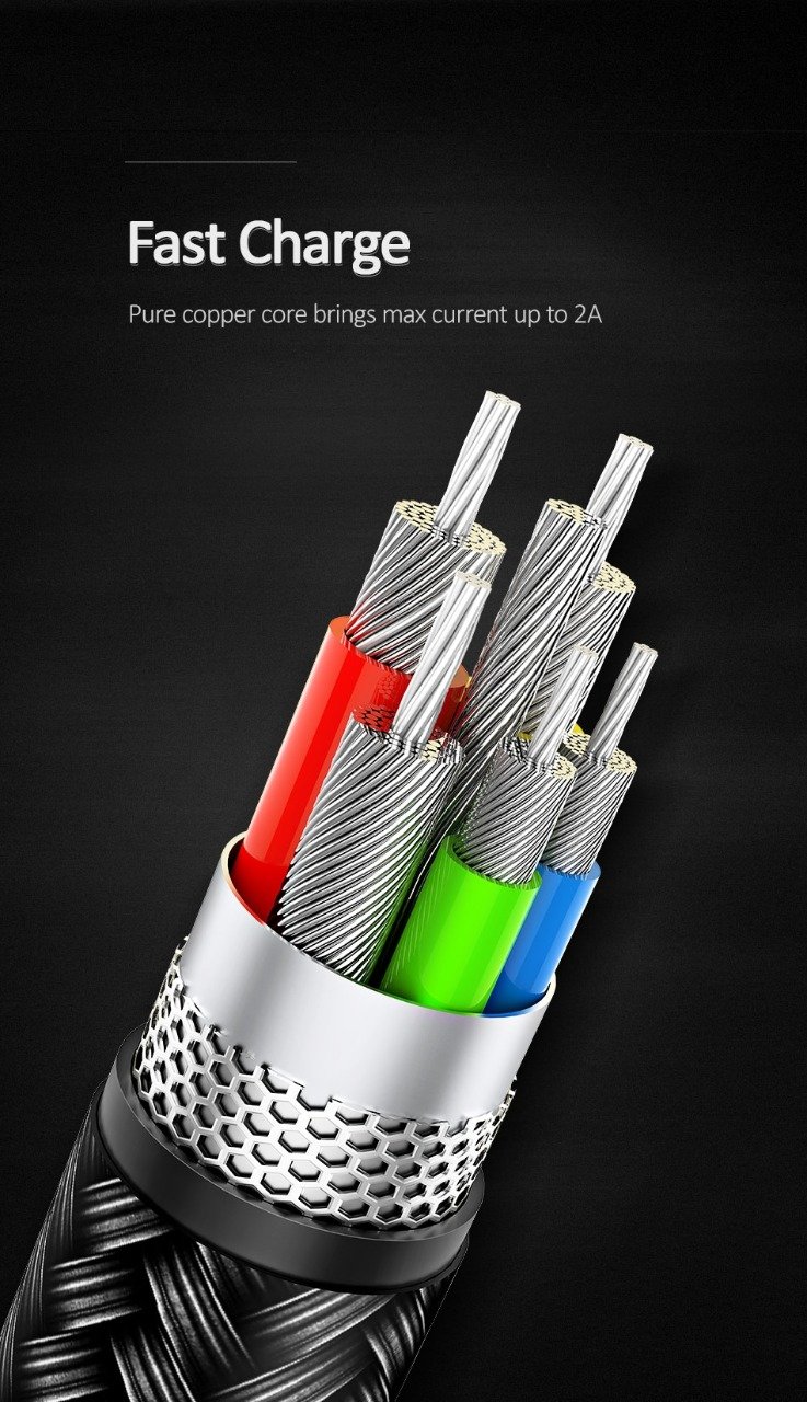 Premium Usams U73 Series 4 IN 1 Braided Fast Charging Cable - Image 6