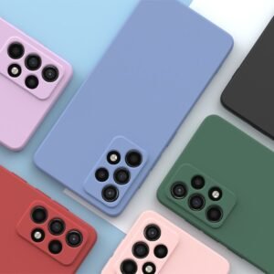 Samsung Galaxy A73 Silicone Case with Microfiber Lining Plus 3D Screen Protector