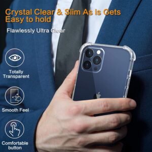 Crystal Clear Slim Shockproof TPU Phone Cover for iPhone Series