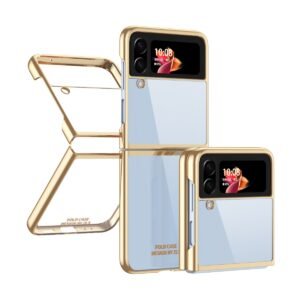 Transparent Plating Crystal Cover for Samsung Galaxy Z Flip 3 and Flip 4