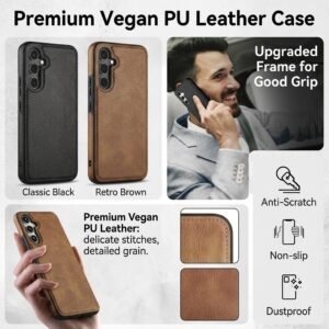 Premium Vegan PU Leather Cover for Samsung A Series