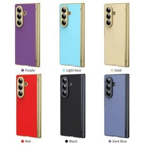 Slim Fit Matte Leather Hinge Protection Electroplated Case