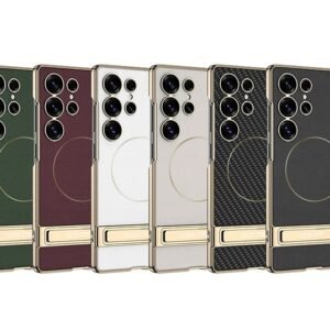 GKK Kickstand Electroplating Leather Case