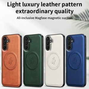 Magnetic Leather Kickstand Case